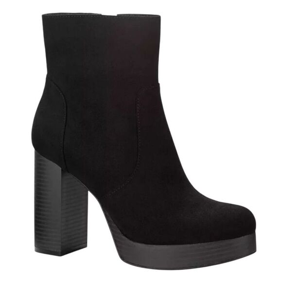 Sun+Stone Platform Booties Size 8 Womens Black High Heel Evening Boots - Picture 1 of 10
